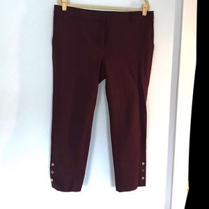Wine ankle pants by Ann Taylor